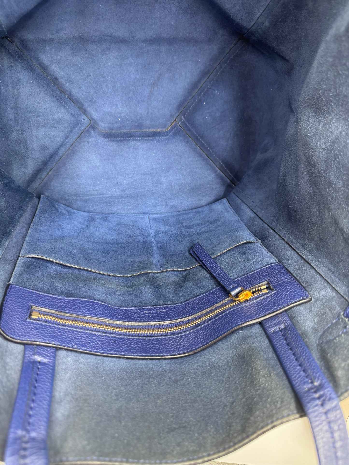 Innenansicht der Celine Handbag Shopper in blau