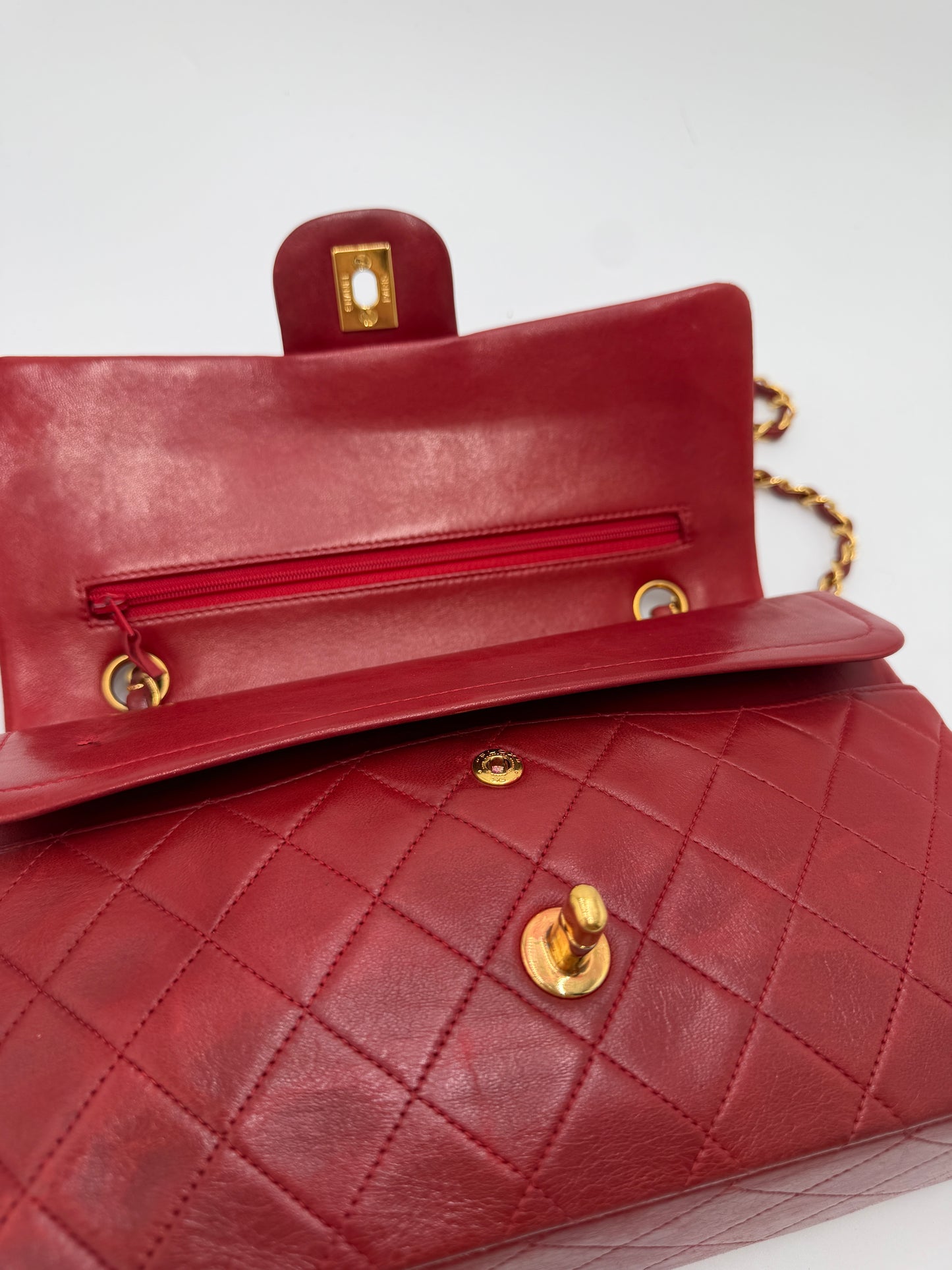Chanel Double Flab Rot 24K