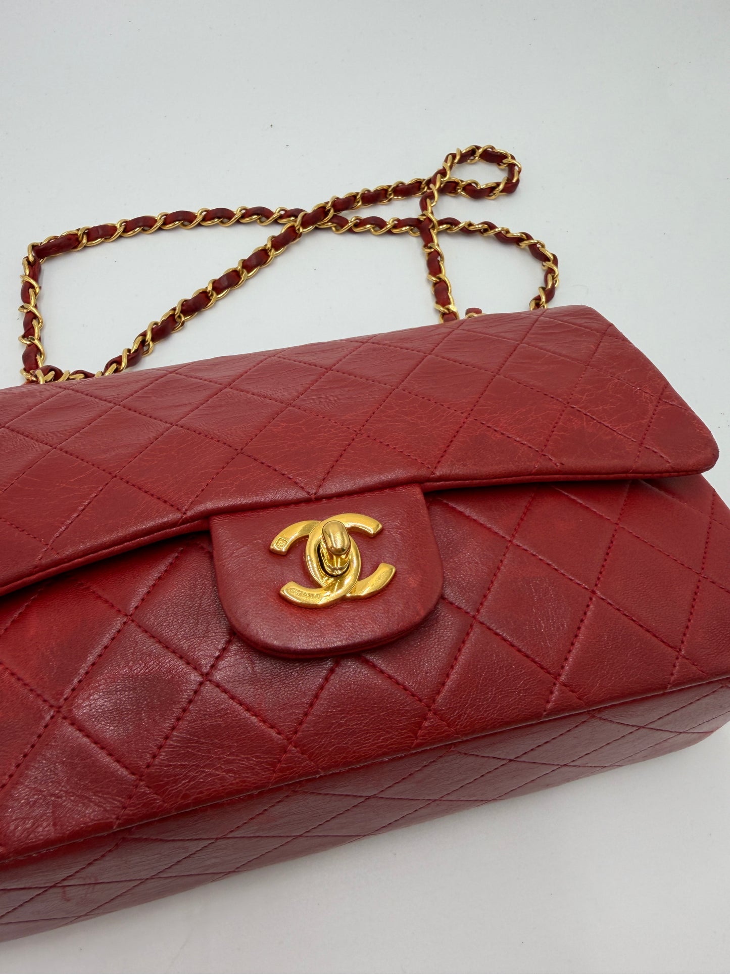 Chanel Double Flab Rot 24K