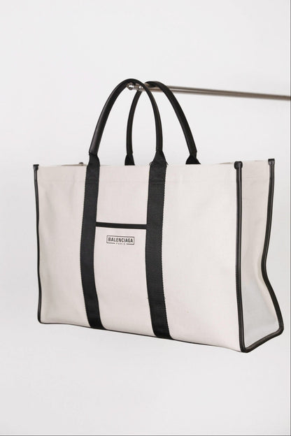 Balenciaga Shooper Stoff Shopper in beige / creme Stoff, Large, wie neu