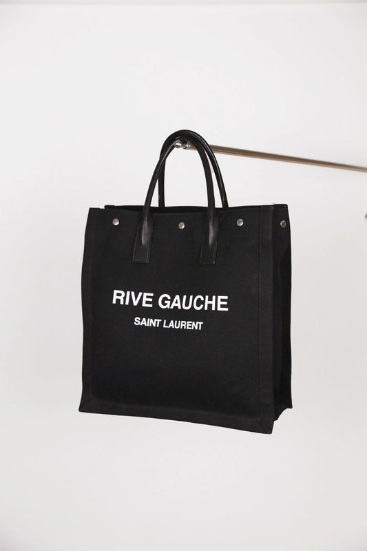 Hauptansicht der schwarz secondhand Saint Laurent Rive Gauche Shopper – elegantes Statement-Piece.