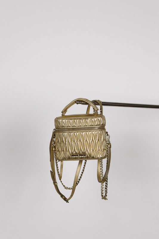 MiuMiu Micro Sac En Cuir Nappa Matelassé