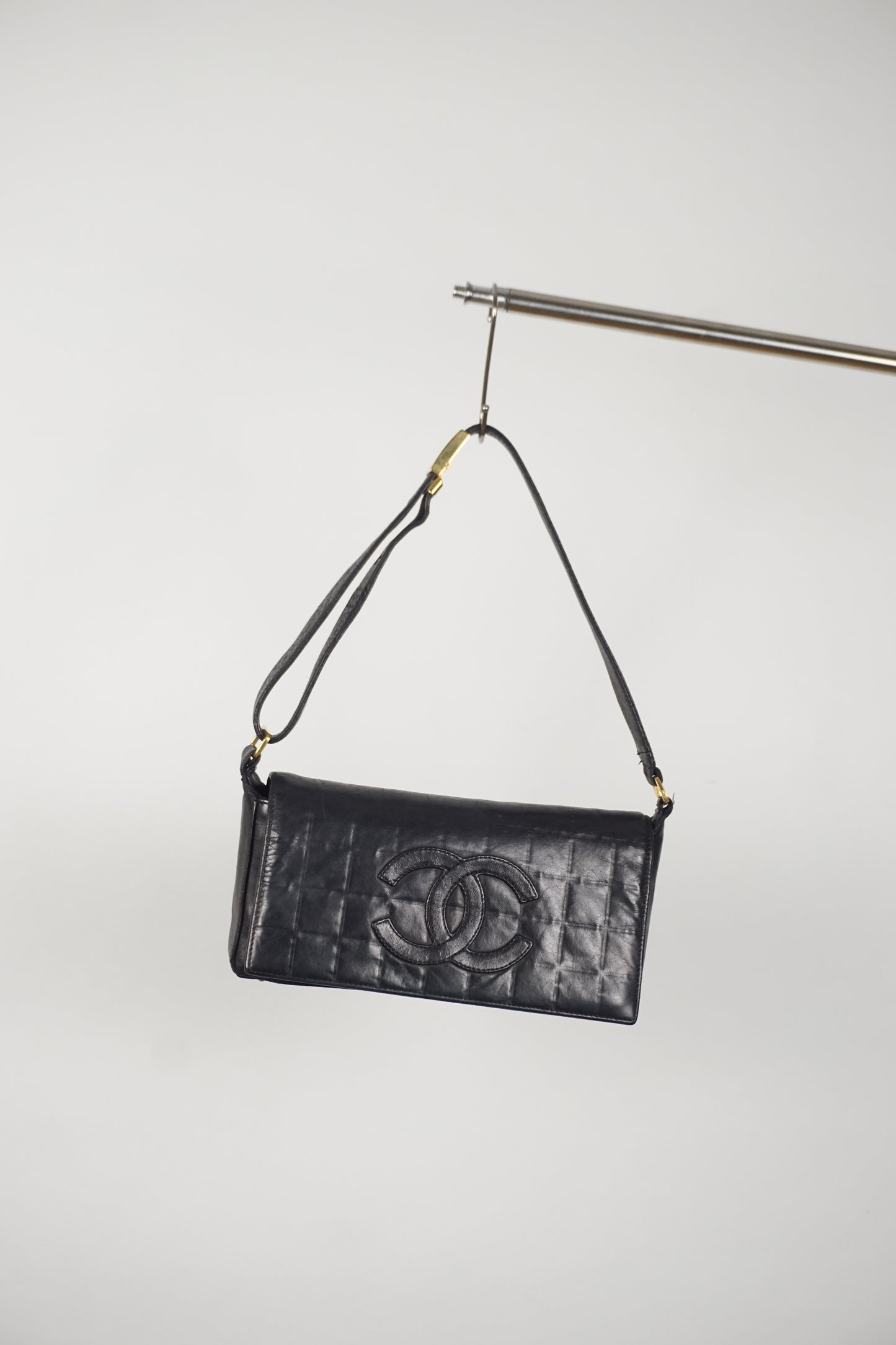 Chanel Chocolate Bar One Shoulder Bag With sticker