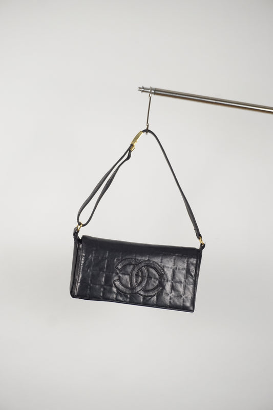 Chanel Chocolate Bar One Shoulder Bag With sticker