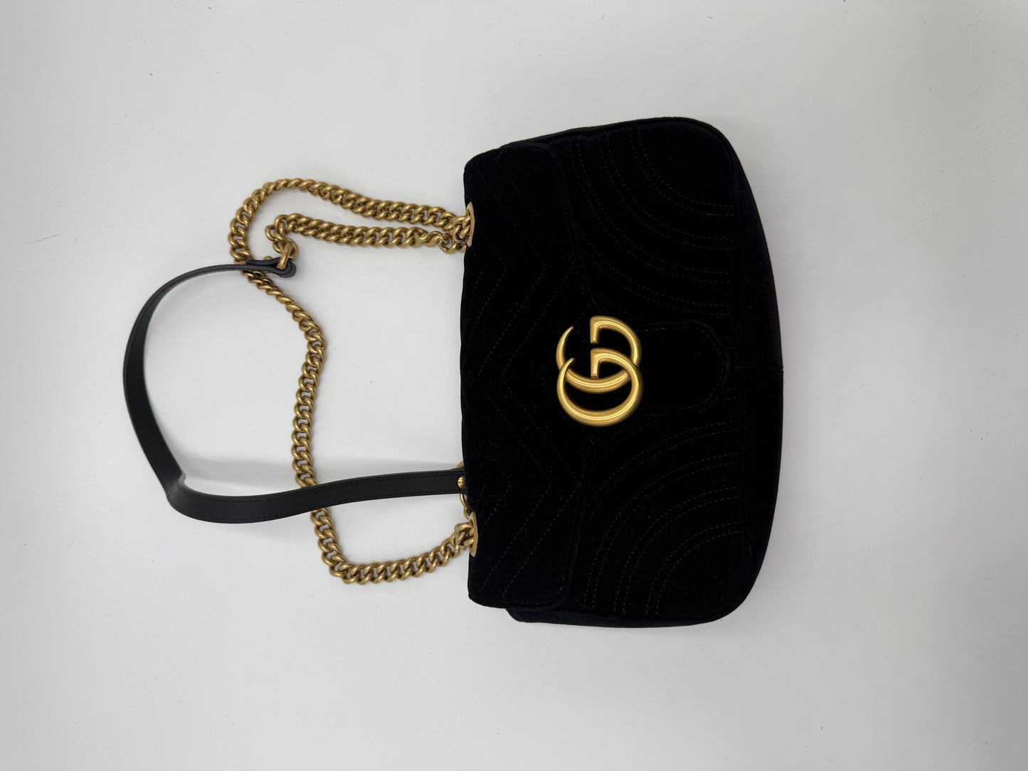 Gucci Marmont Flap Samt schwarz