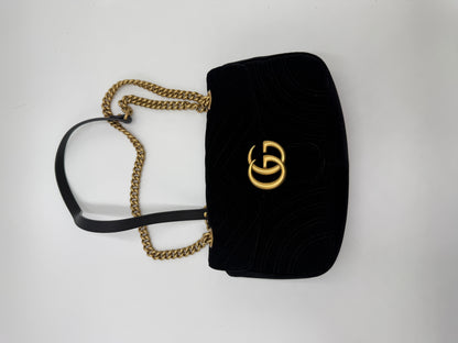 Gucci Marmont Flap Samt schwarz