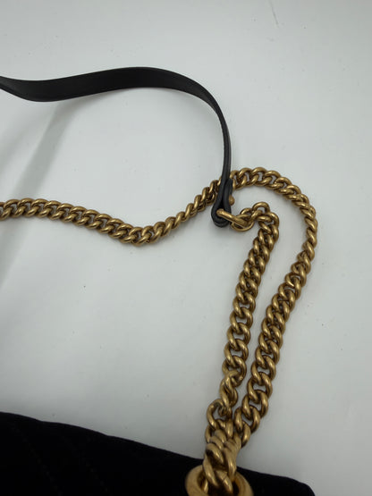 Gucci Marmont Flap Samt schwarz