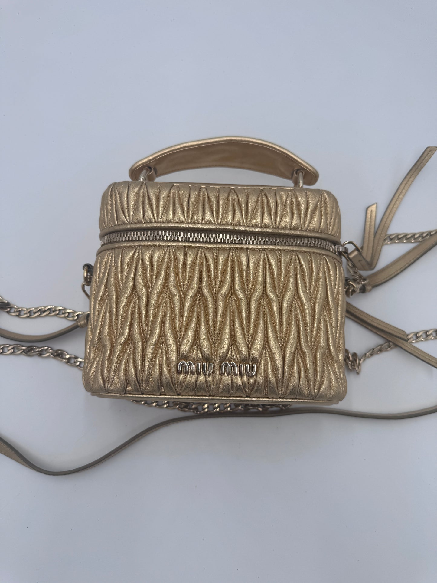 MiuMiu Micro Sac En Cuir Nappa Matelassé
