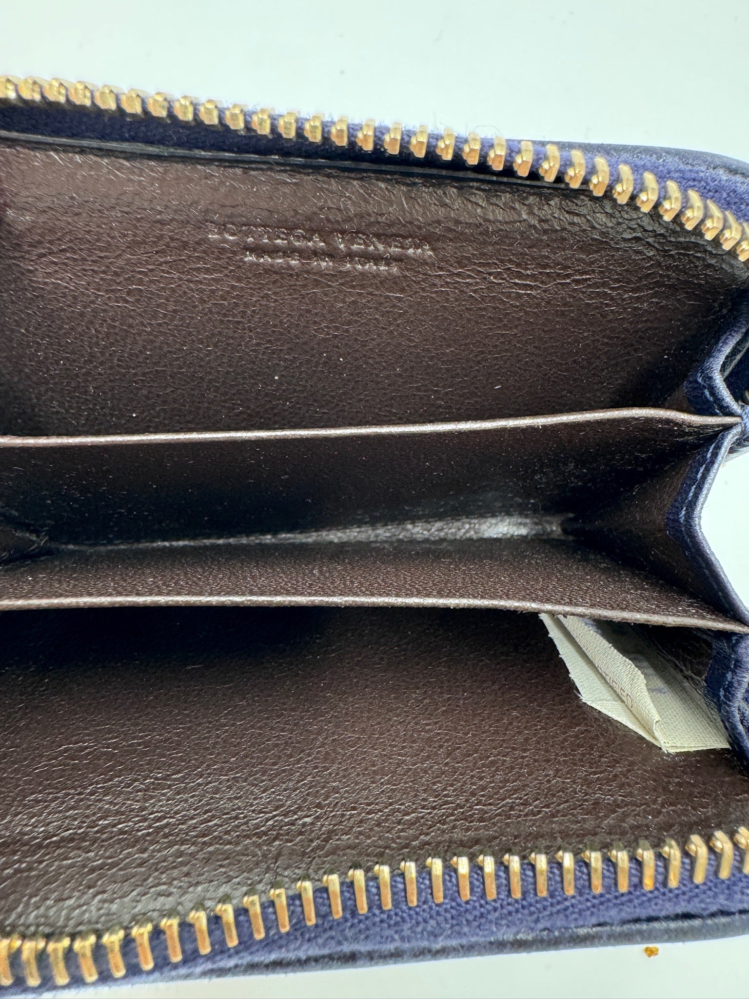 Innenansicht des Bottega Veneta Zip-around Wallet / Portemonnaie