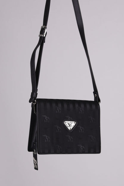 Maison Mollerus Crossbody Melide in schwarzem Leder, Klein, gutem Zustand
