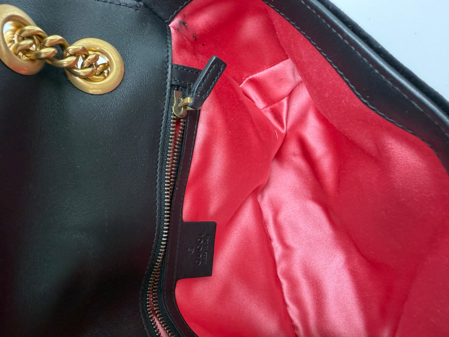 Gucci Marmont Flap Samt schwarz