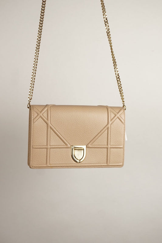 Diorama Flap Bag Cannage Calfskin