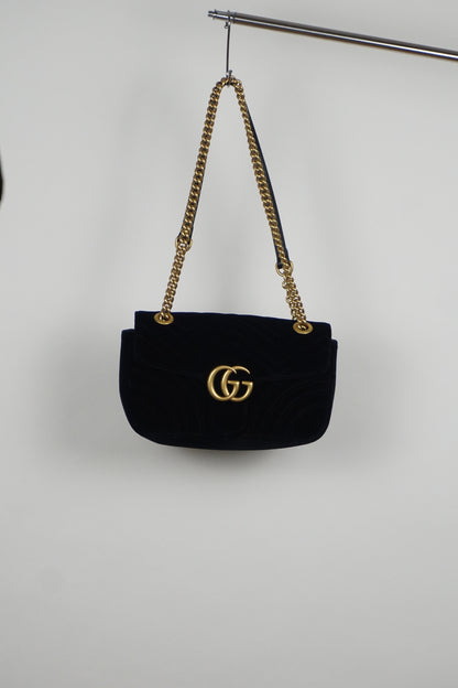 Gucci Marmont Flap Samt schwarz