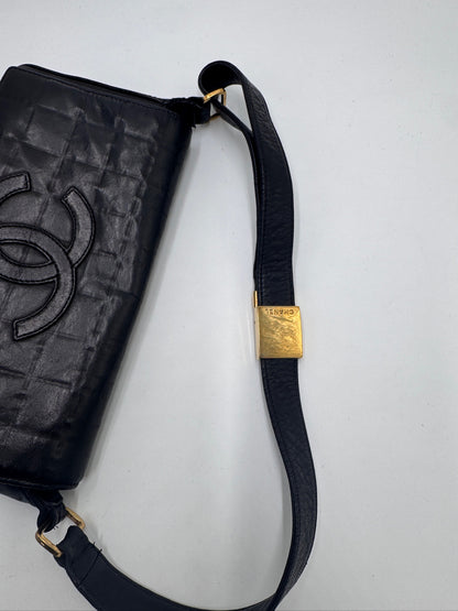 Chanel Chocolate Bar One Shoulder Bag With sticker