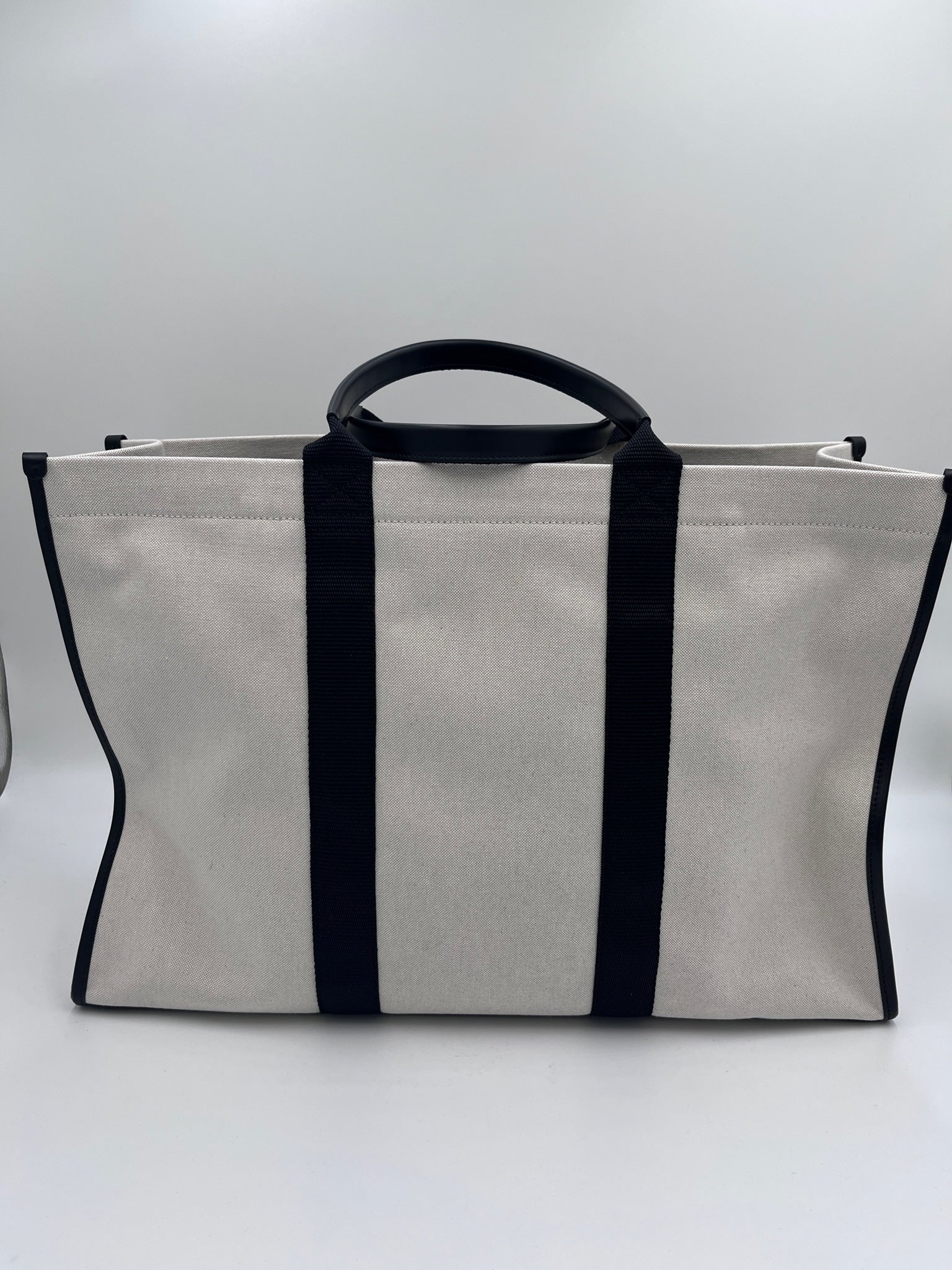 Rückseite des Balenciaga Shooper Stoff Shopper, beige / creme Stoff