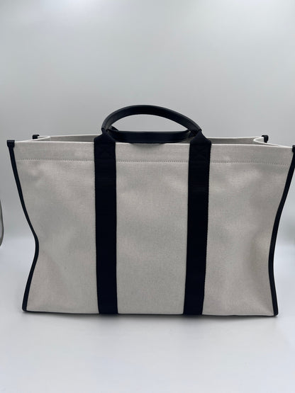 Rückseite des Balenciaga Shooper Stoff Shopper, beige / creme Stoff
